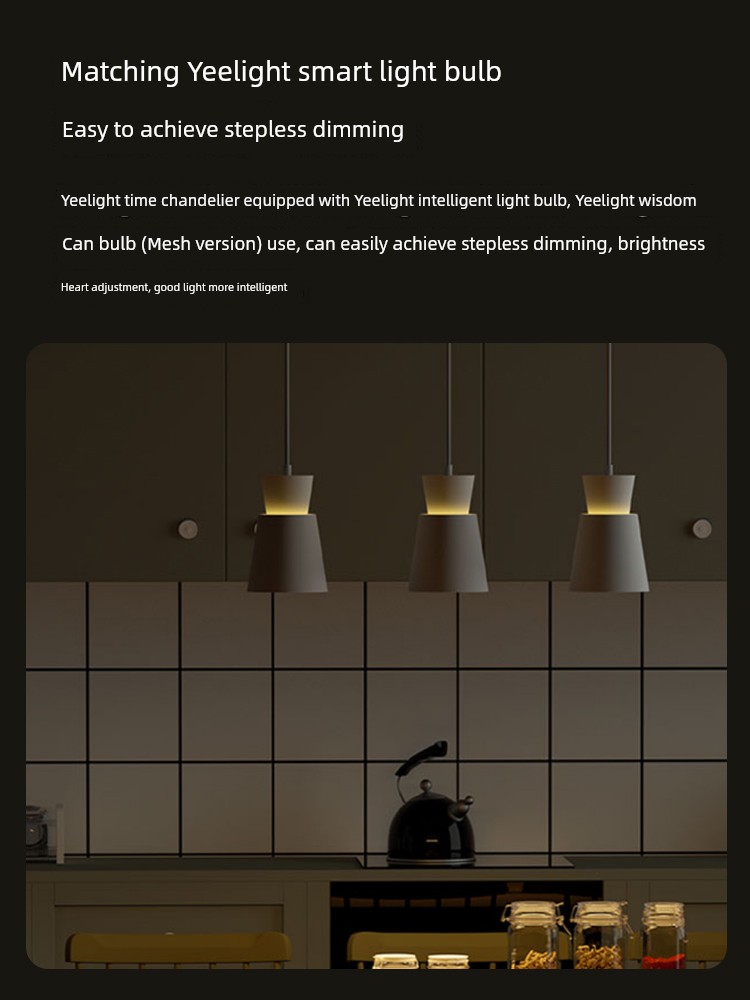 Yeelight Yilai Dining Room Chandelier Modern Minimalist Bar Lamp Dining Room Lamps Creative Nordic Three-Head E27