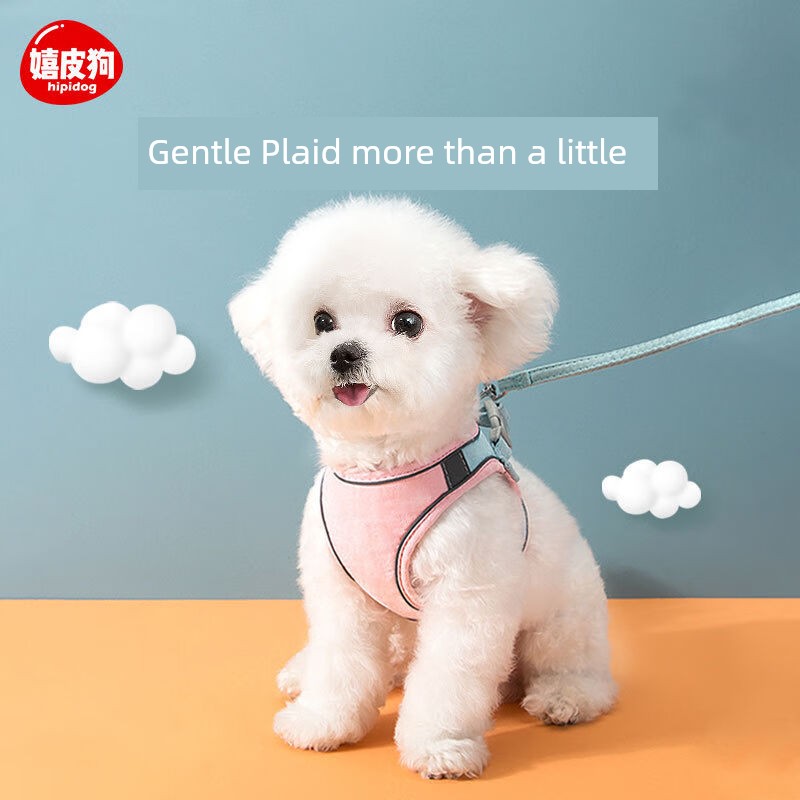 Hippie Dog Dog Retractable Vest Hand Holding Rope Cat Neutral Chest Strap Small Size Dogs Outing Dog Leash Pet
