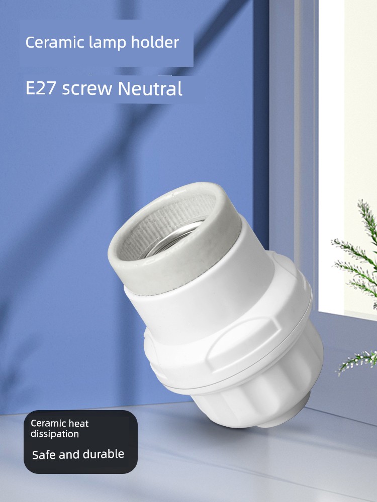 Hanging Type Thickened Energy-Saving Ceramic Neutral Socket Lamp Holder