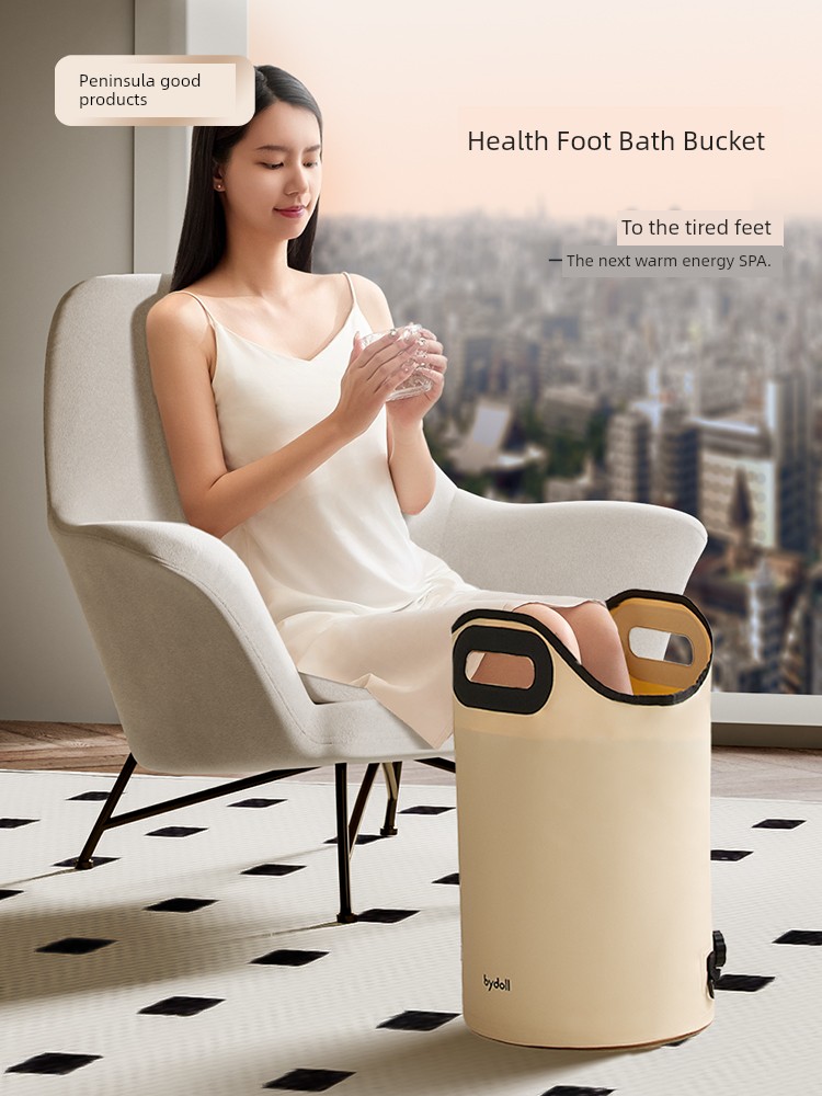 Foldable Foot Bath Barrel Portable Feet-Washing Basin High and Deep over Calf Girls Pregnant Women Winter Insulation Health Care Feet Bathing Tub