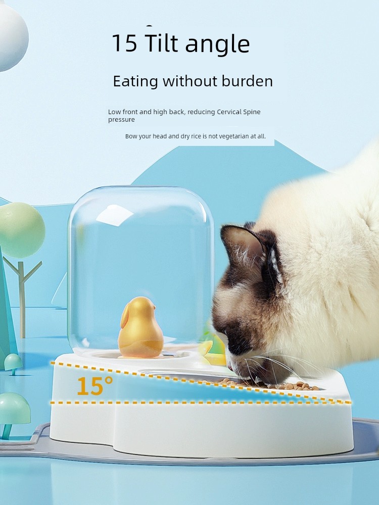 Automatic Protection Cervical Spine Anti-Tumble Cat Bowl