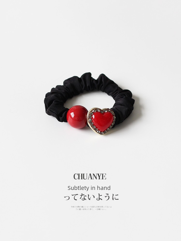 Kawano Diamond Heart Hair Rope Female 2024 New Arrival Classy Head Rope High Elastic Durable Rubber Band Hairband for Tying up Hair
