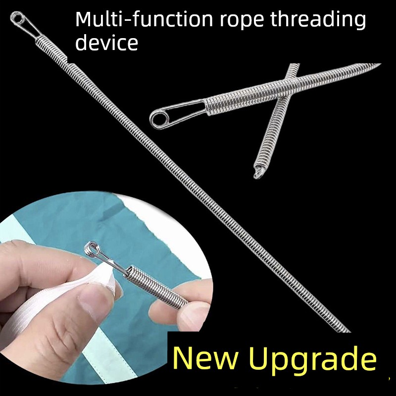 Foldable Rope Threading Tool Multifunctional Spring Eye Threading Device Clothes Rubber Band Elastic Lace Ribbon Aid