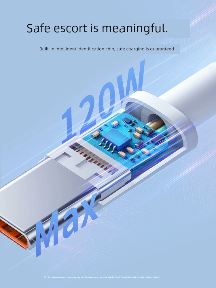 Suitable for Typec Data Cable Super Fast Charge W Xiaomi 6A Android Applicable Redmi 12/11/10/9 Charging Cable K50/K40/K30pro Mobile Phone 5A Flash Charge Tpyec Line Tapec