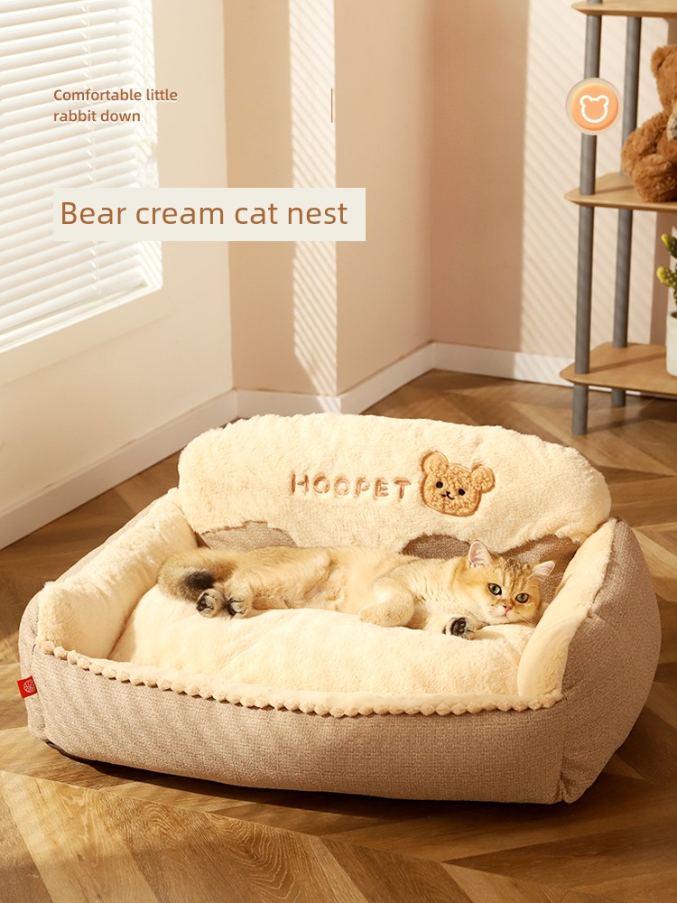 Cat Nest Winter Heattech Winter Removable and Washable Cat Winter Nest Thickened All Year Round Neutral Pet Mat Sleeping Bag Cat Bed