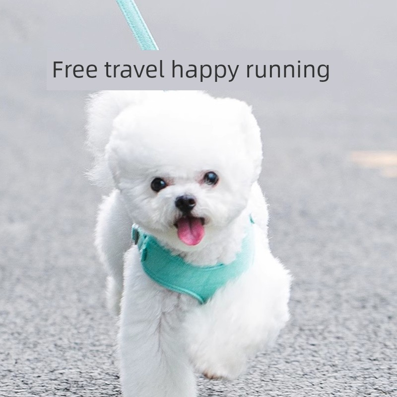 Hippie Suede Chest Strap Small Size Dogs Hand Holding Rope Dog Walking Artifact Bichon Yorkshire Small Size Dogs Outing Rope