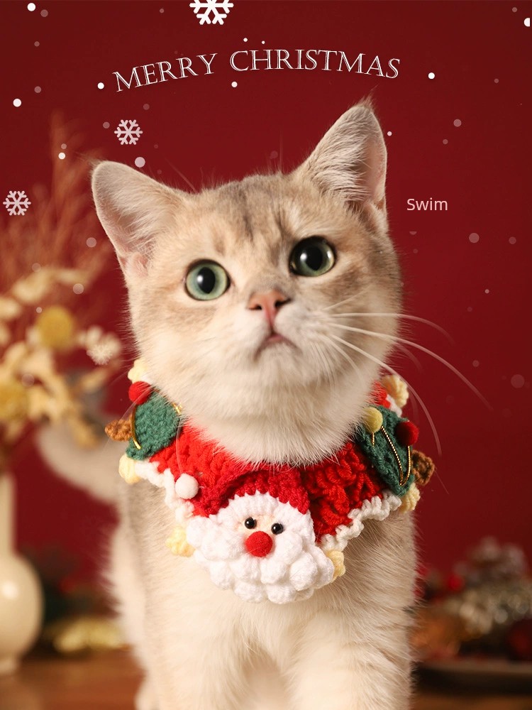 Cat Clothes New Year Scarf Heattech Winter Pet Winter Clothes Dog Dress up Cat Kitten Winter Fall and Winter Scarf