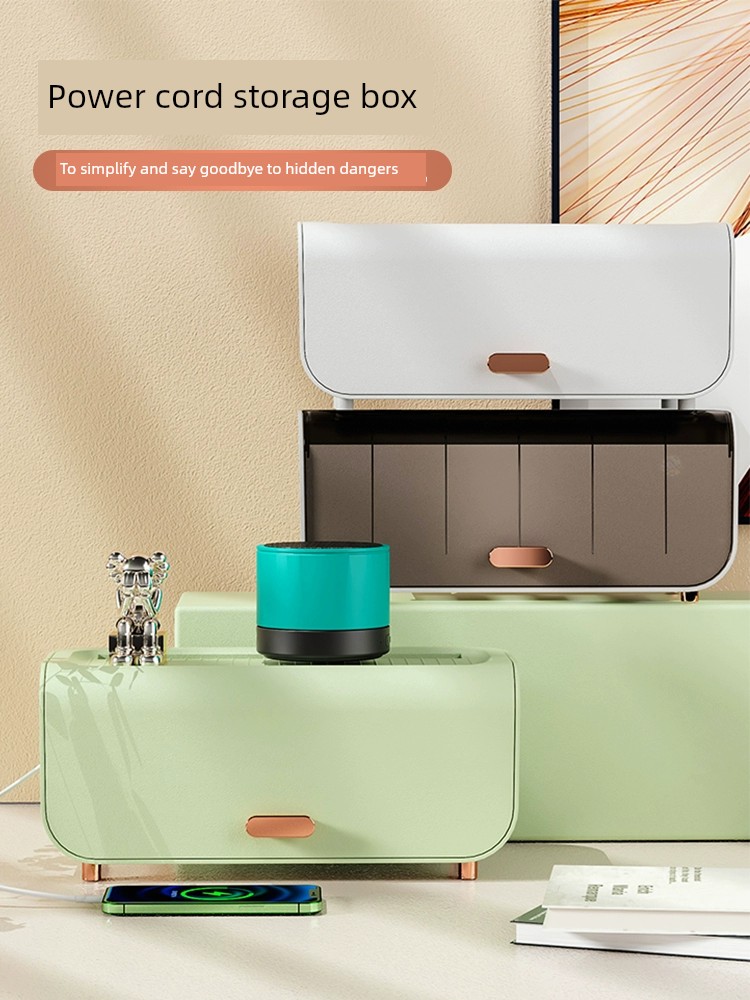 Power Strip Desktop Blocking Wire Storage Box