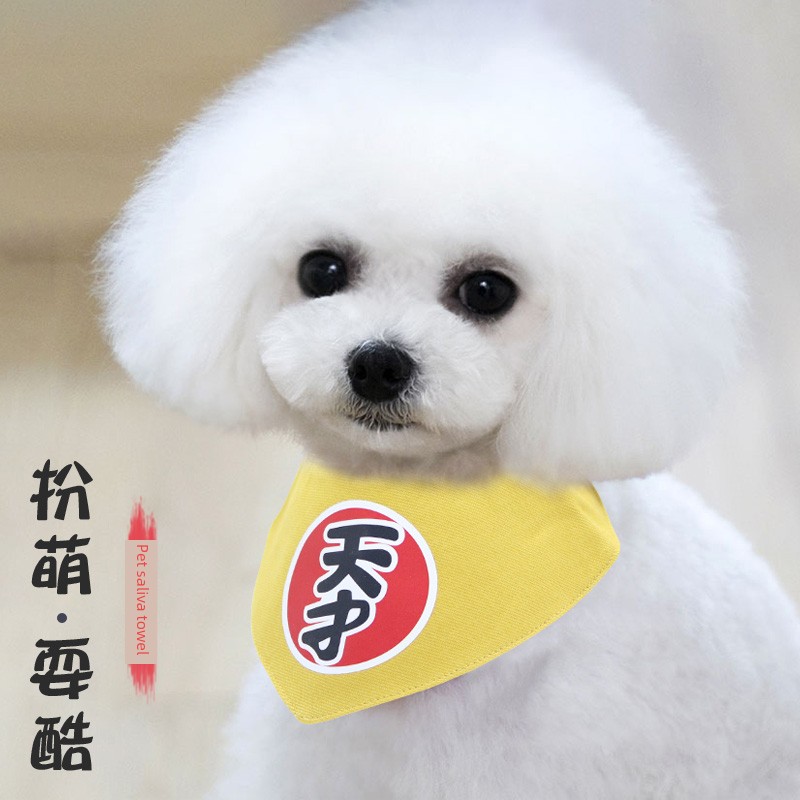 Pet Dog Saliva Towel Bib Scarf Scarf Triangular Binder Cute Jewelry Small and Medium-Sized Dogs Bib Accessories Teddy