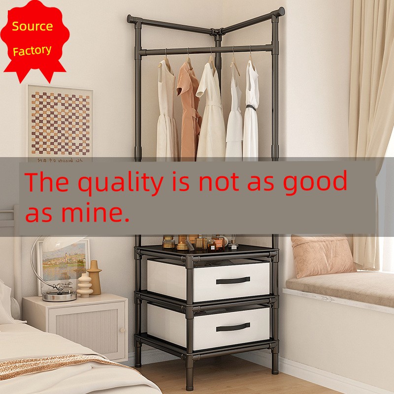 Simple Hanger Corner Coat Rack Household Bedroom Floor Storage Fantastic Multi-Functional Storage Rack Indoor Clothes Hanger