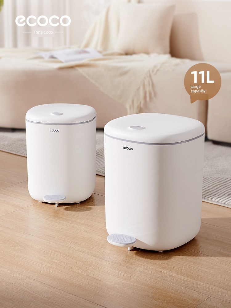 Living Room Trash Can Modern Simple Home 2025 New Arrival Kitchen Bathroom Bedroom Pedal Type with Lid Accessible Luxury Large