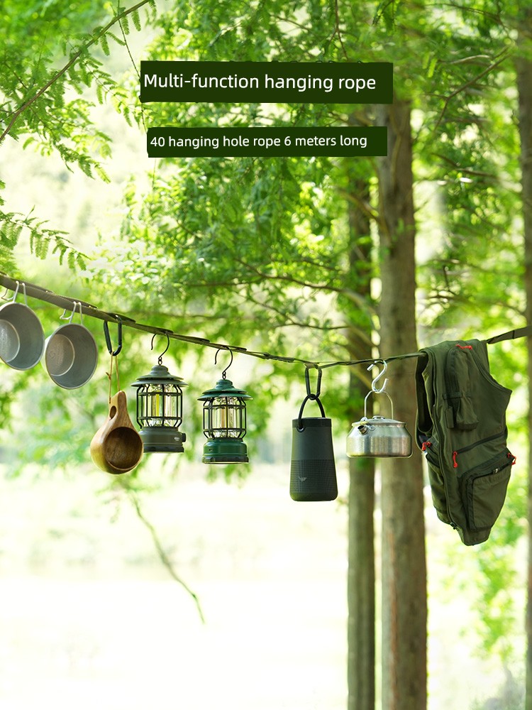 Primitive Man Outdoor Camping Canopy Tent Tableware Rope