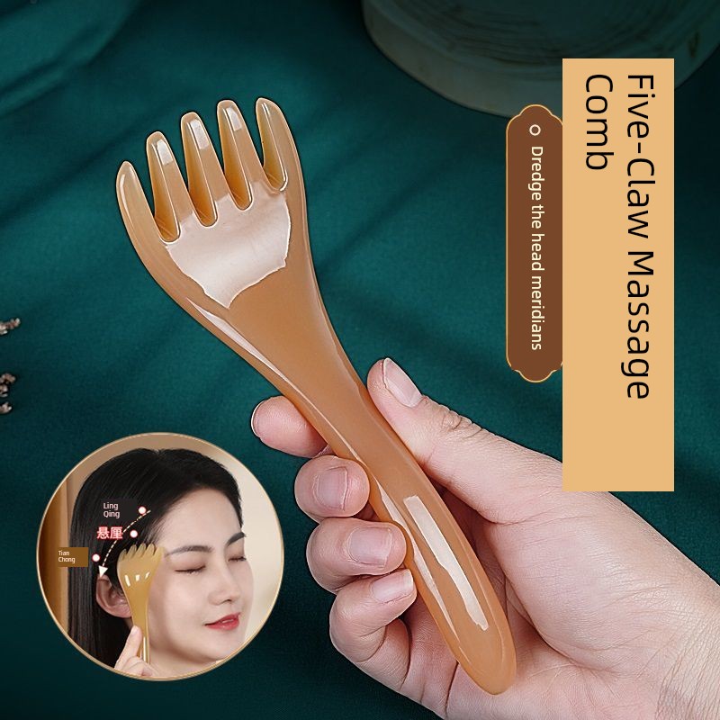 [3 Yuan 3 Pieces] 1 Five-Claw Massage Comb 1 Pack DIY Braided Rope 1 Small round Mirror