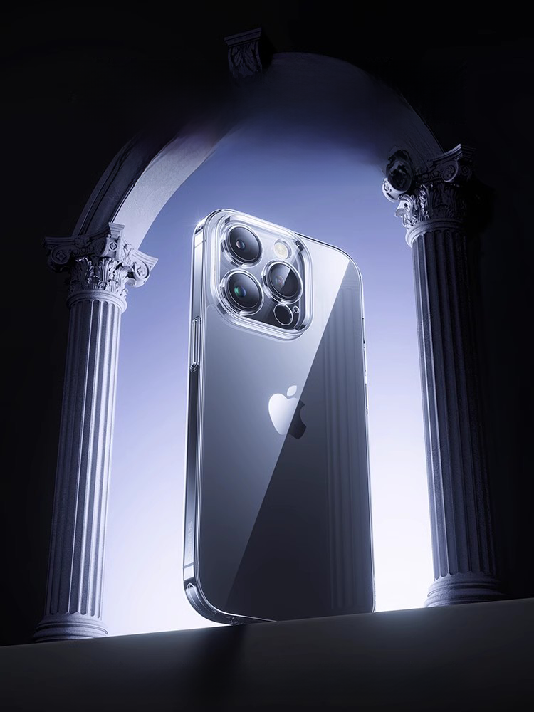 BASEUS 15promax Protective Case for Mobile Phone Shell for iPhone Iphone14pro New Arrival Ultra-Thin Drop-Resistant 15pm Transparent Glass Classy Female Lens All-Inclusive 14 Por