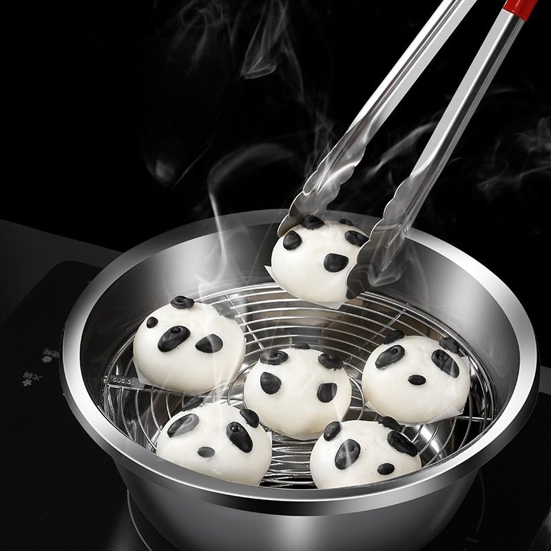 For Home 304 Stainless Steel round Plate for Streaming Steamed Buns Steamed Stuffed Bun Steamer Water-Proof Steaming Plate Home Steamer Double-Edged Fine-Toothed Comb Steaming Rack