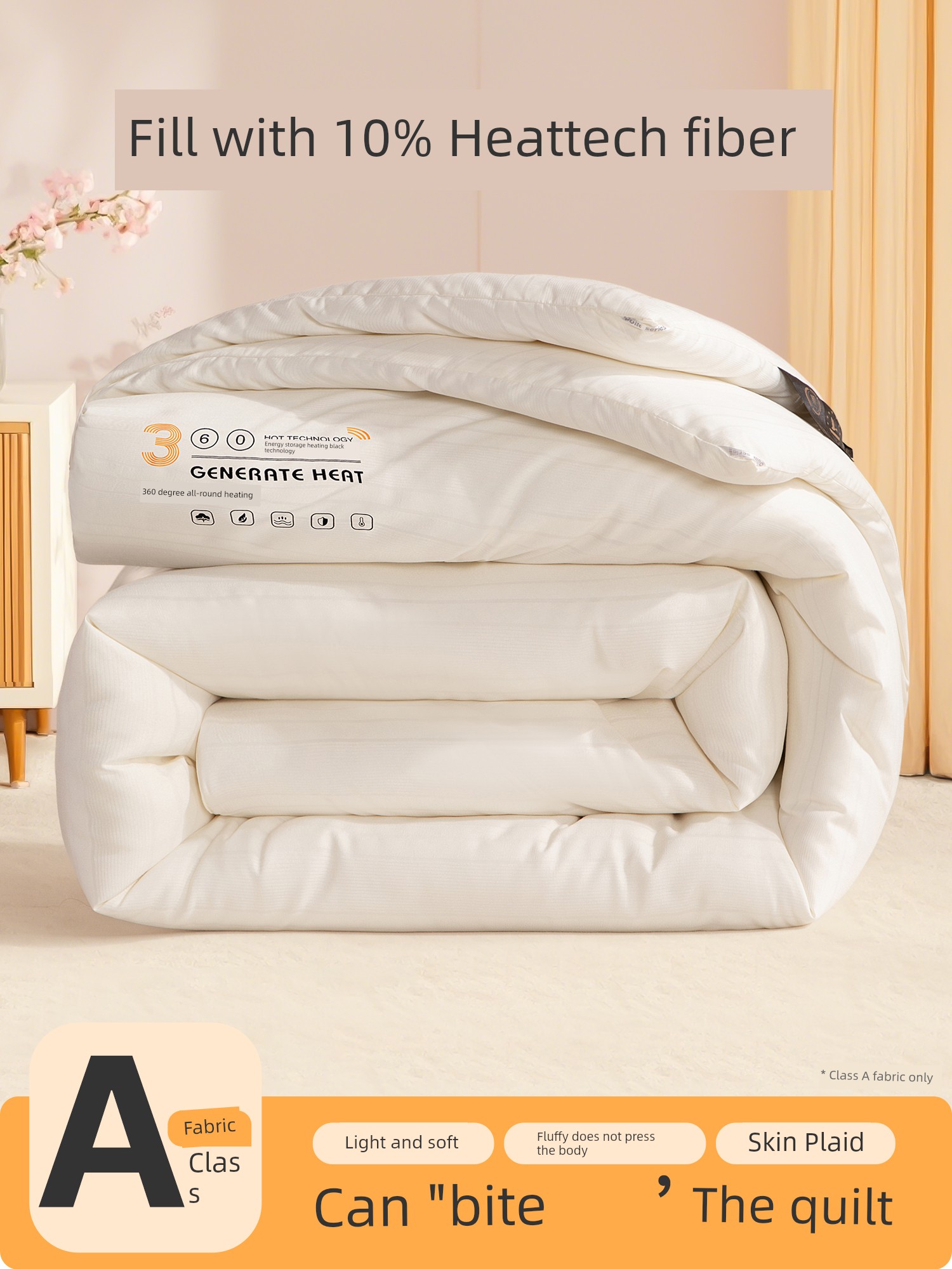 Self-Heating Quilt Winter Quilt Duvet Insert Spring, Autumn and Winter Days Quilt Thickened Heattech Single All Year Round Neutral 2025 New Arrival
