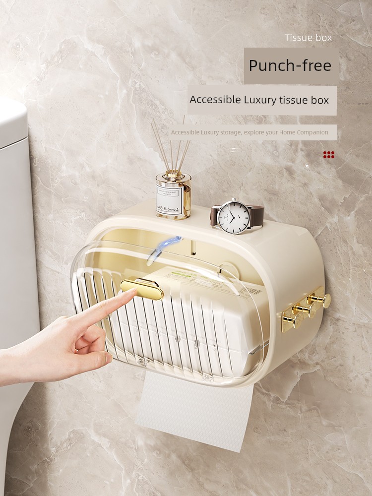 A Forget Toilet Tissue Box Toilet Creative Toilet Paper Box Toilet Paper Extraction Storage Box Solid Roll Stand
