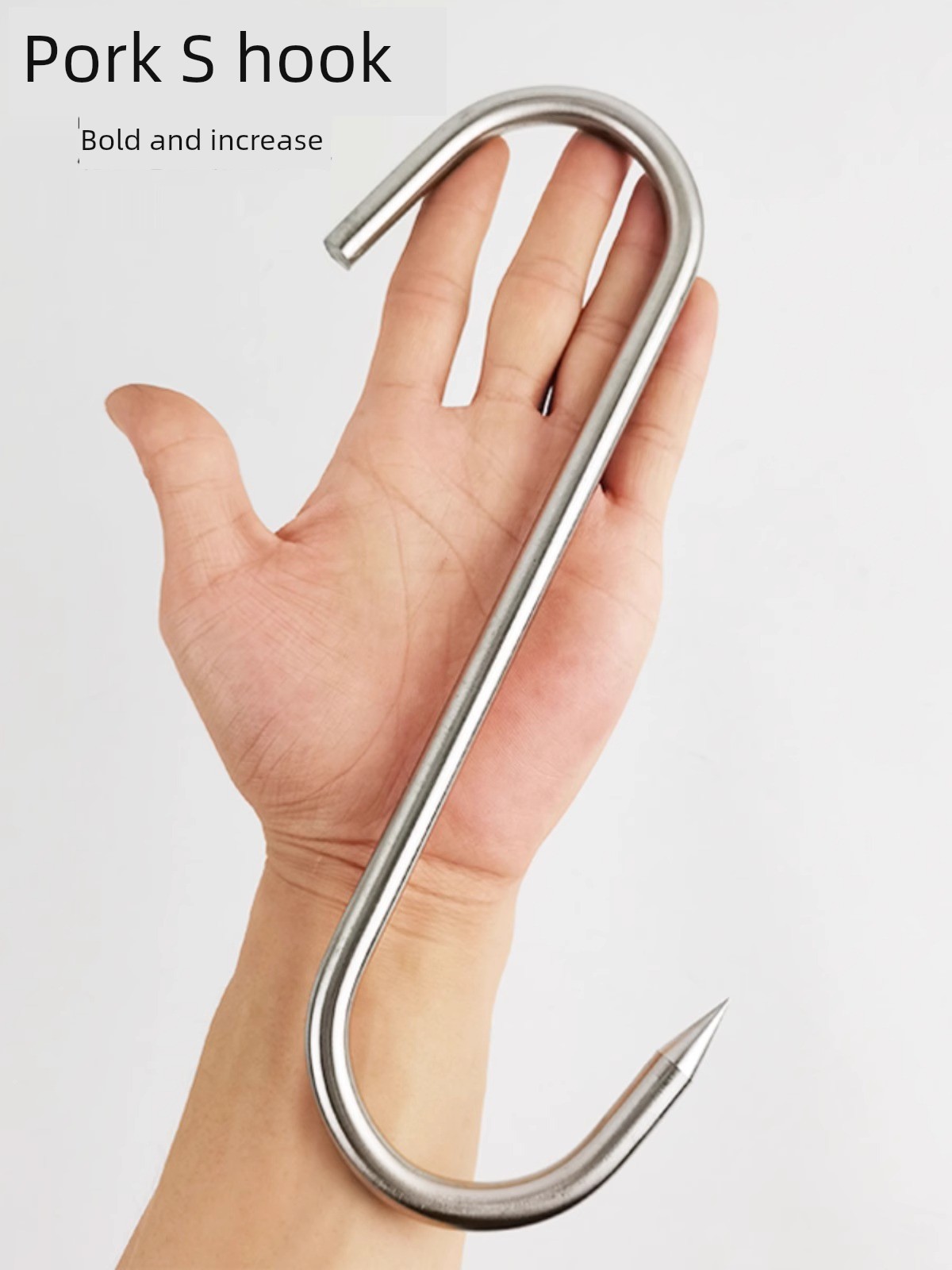 S-Shape Hook Bacon Hook Sausage Beef Hook Hook Roast Duck Hook Stainless Steel Roasted Duck Furnace Roast Goose Stove Roast Fork Hook