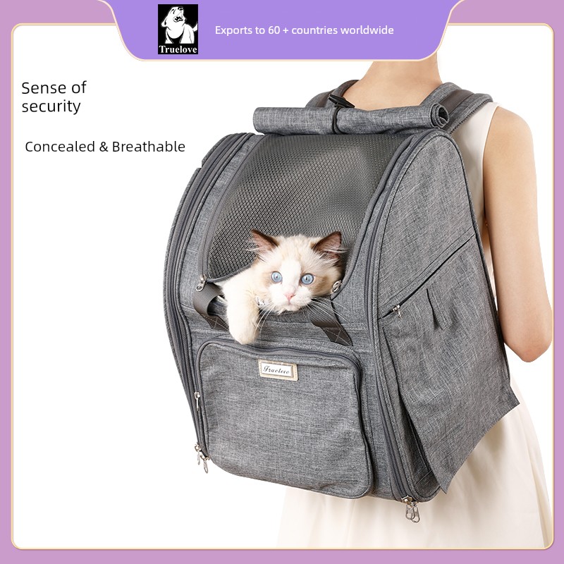 Truelove Cat Bag Outing Portable Takeaway Backpack Cat Puppy Space Capsule Summer Breathable Pet Bag