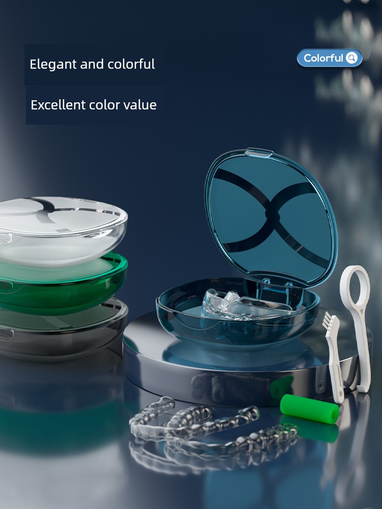 Holder Storage Box Invisible Tooth Socket Box Carrying Orthodontic Teeth Brace Transparent with Mirror Ins