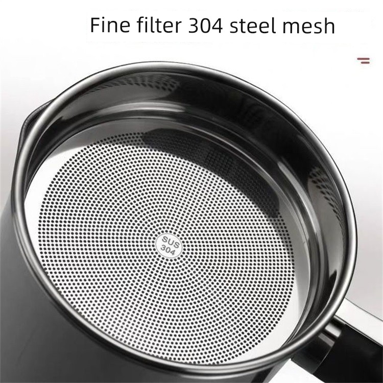 Stainless Steel Oil Strainer Jug Oil Draining Pot For Home Oil Dispenser Filter Oil Residue 304 Kitchen Filter Tank Lard Jar Oil Draining Pot