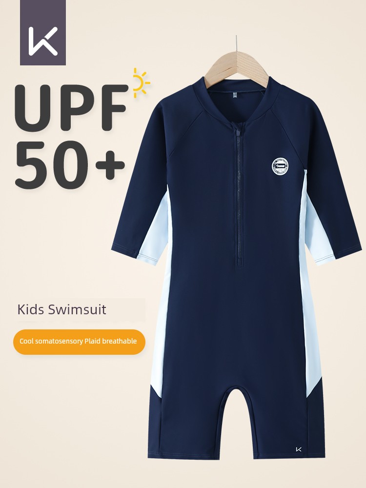 Keep Children's Swimwear Boys' Summer Sun Protection 2025 New Arrival Children's Boys' Professional One-Piece Quick-Drying Equipment