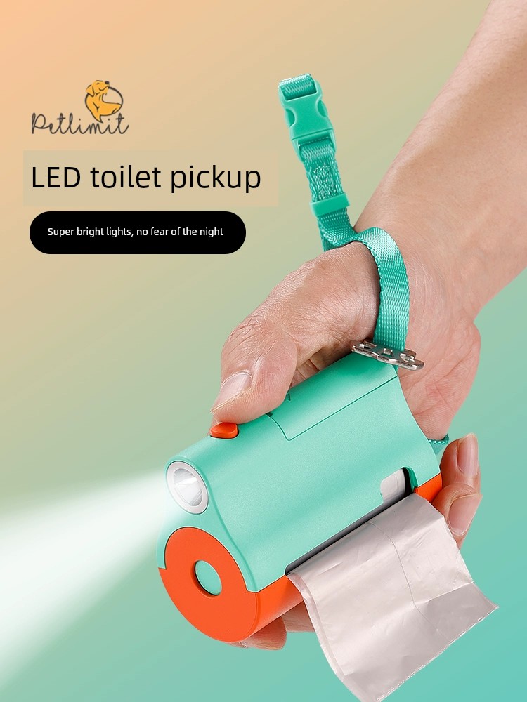 Dog Stool Bag Cat Shit Bag Degradable Garbage Bag Poop Picking Handy Gadget Pooper Scooper Poop Bag with Light Walking Dog at Night