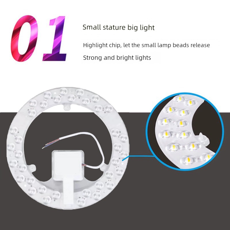 Hawksbill LED Ceiling Lamp Replacement Lamp Wick For Home Energy-Saving Bulb Magnetic Suction round Light Bar Light Board Lamp Beads