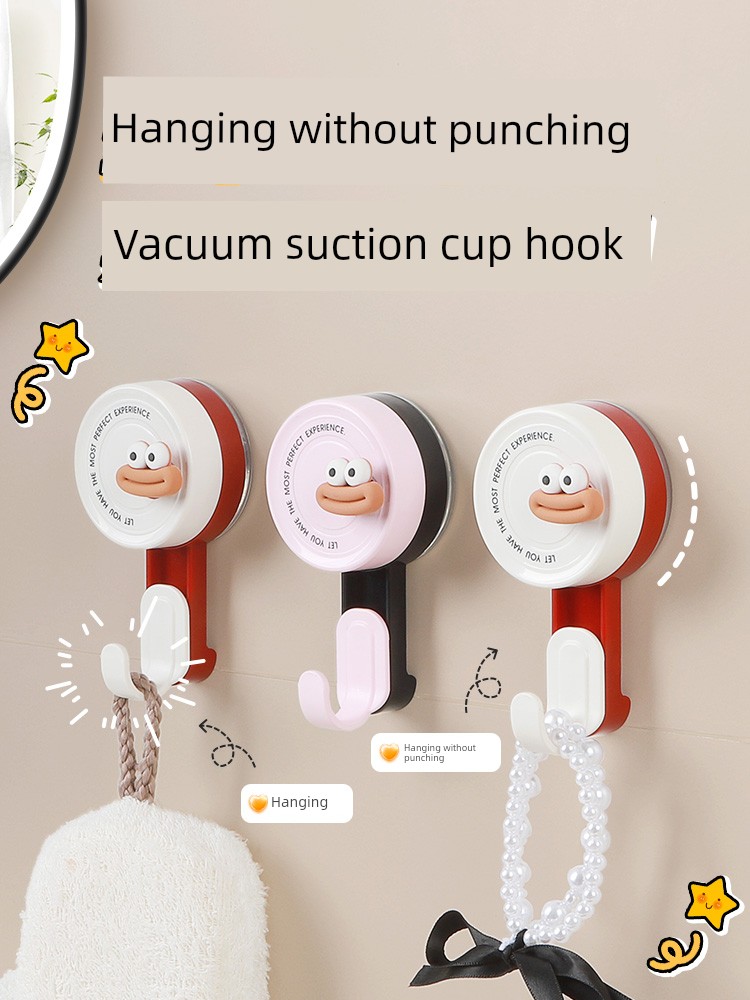 Retro Rotate Suction Cup Hook Powerful Vacuum Punch-Free Storage Rack Suction Cup Sticky Hook No Trace in Bathroom Strong Load Bearing