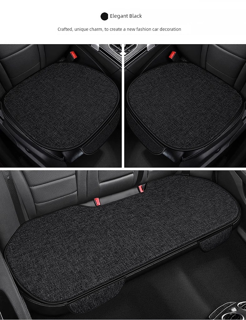 Linen Car Seat Cushion - Rear Ventilation Set
