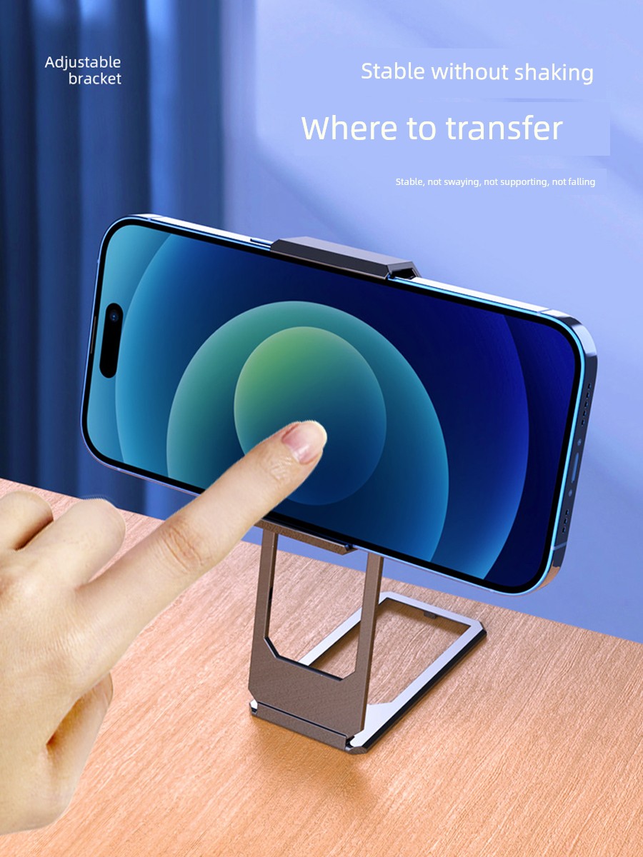 Snap-on Mobile Phone Holder Lazy Desktop Rotate Metal Portable Portable Foldable Portable Fixed Base Frame
