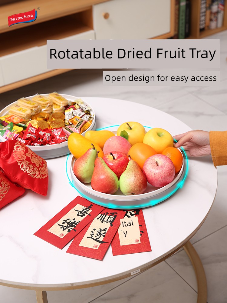 New Year Dried Fruit Plate Fruit Plate For Home Living Room Coffee Table Plate Candy Snack Dried Fruit Plate 2025 New Arrival