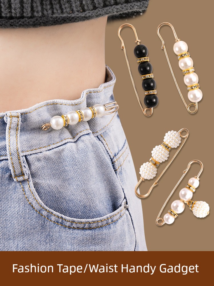Waist of Trousers Change Small Pin Waist Handy Gadget Brooch Clip Adjustable Buckle Female Pin Fixed Clothes Accessories Anti-Unwanted-Exposure Buckle