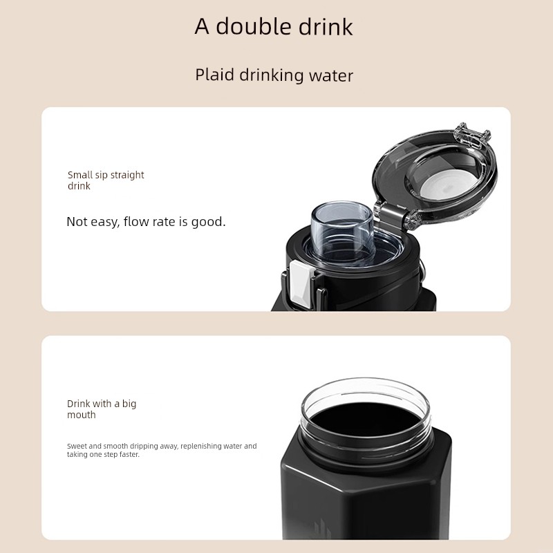 Full Grid Tritan Sports Cup Drop-Resistant High Temperature Resistant Large Capacity Men and Women Fitness Portable Student Kettle