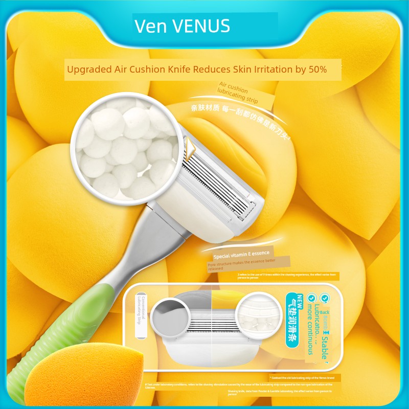 Gillette Venus Coconut Knife Fine Hair Remover 1 Knife Holder 2 Knife Head Women Hair Trimmer Fine Hair Remover Hair Trimmer Women