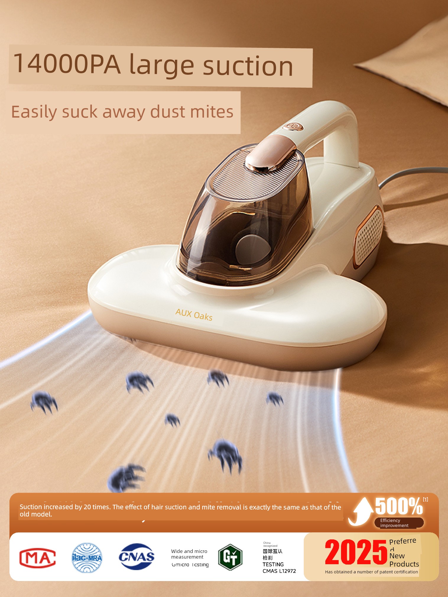 Ox Large Suction Mites Instrument Bed Vacuum Cleaner For Home Ultraviolet Sterilization Machine Mite-Removal Handy Gadget Sofa
