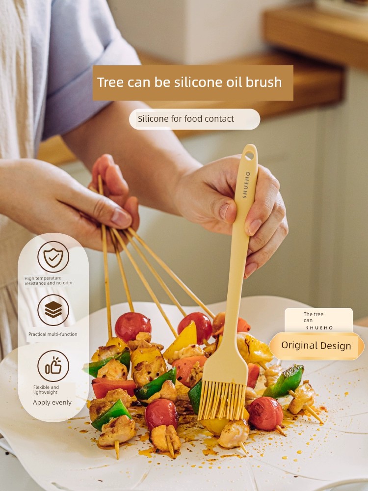 Tree Mini Silicone Brush For Home Barbecue High Temperature Resistant Pancake Brush Brush Kitchen Baking Special Gadget