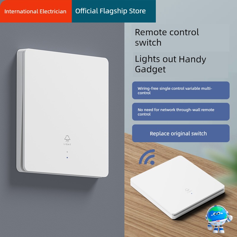Wireless Smart Remote Control Switch Panel Wiring Free 220V For Home Lamp Dual Control Notepaper Remote Control Bedside