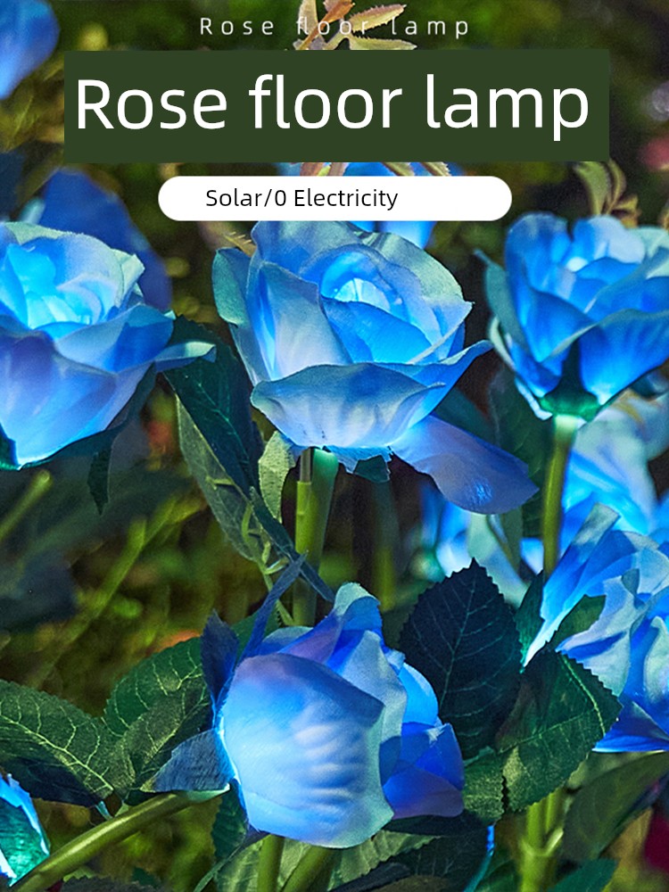 Rose Garden Lawn Lamp Outdoor Atmosphere Solar Outdoor Light Christmas For Home Garden Lamp Landscape Lamp Decorative Lights