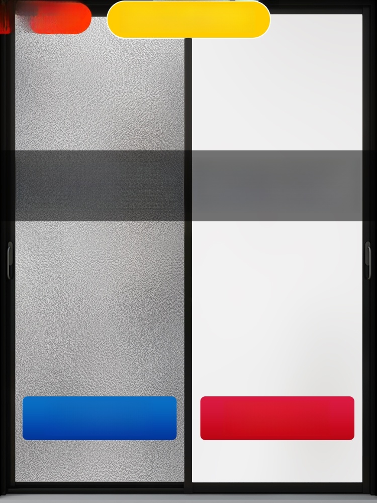 Transparent and Opaque Bathroom Kitchen Glass Sticker