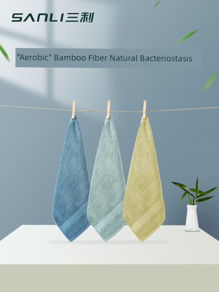Sanli Bamboo Fiber Square Towel For Home Soft than Cotton Water-Absorbing Quick-Drying Hand-Wiping Sweat Handkerchief Little Face Towel Summer