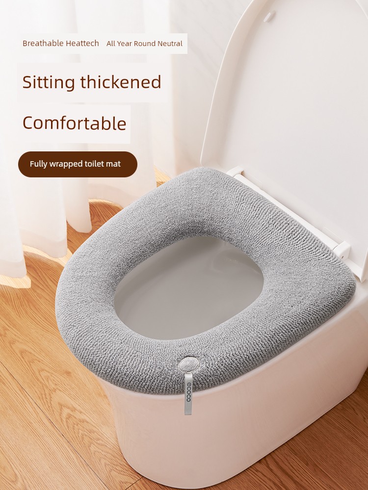 Toilet Mat Thickened Toilet Seat Cushion Accessories Sets Winter Home Mats Autumn and Winter Stuffed Toilet Seat Toilet Cover Lifter