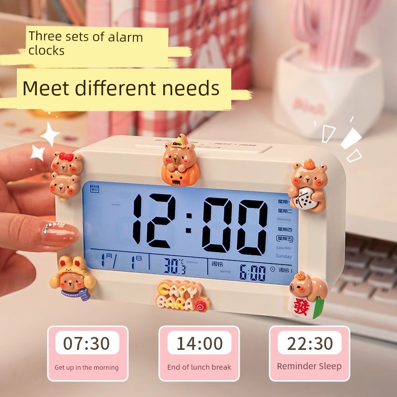 Alarm Clock Student Only Alarm Clock Wake up Handy Gadget Digital Clock Kids Boys and Girls with Timing Clock Strong Wake-up