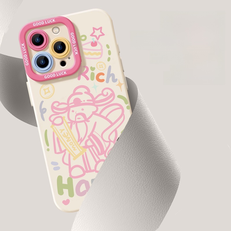 Soft Shell Pink God of Wealth New Arrival Silicone Apple