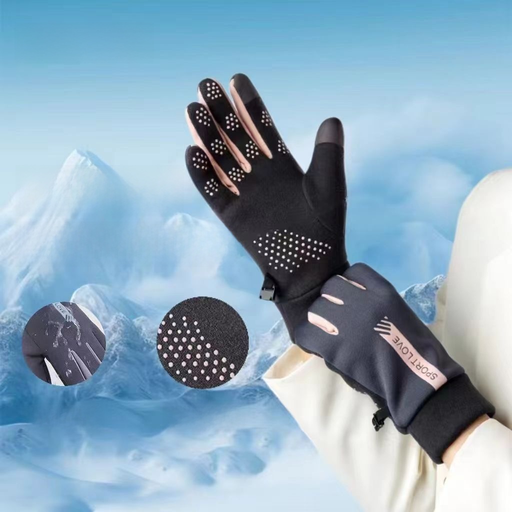 Sports Men's and Women's Cold-Proof Couple Driving Heattech Gloves