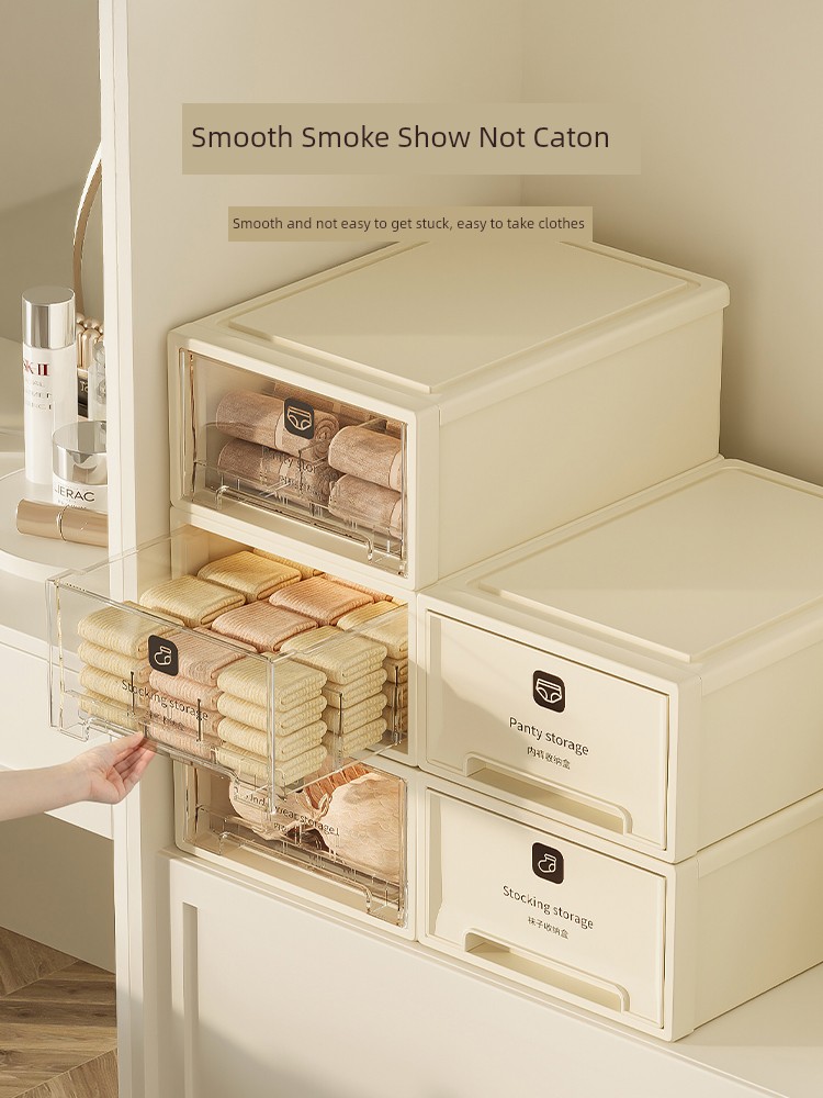 Intimates Storage Box Drawer-Type For Home Close-Fitting Clothes Handy Gadget Pack Bra Panty Socks Three-in-One Storage Box