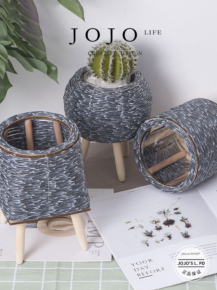 Jojo's L. Pd. Mr. Grocery. Flower Pot Tripod Living Room Desktop Placement Creative | General Wu