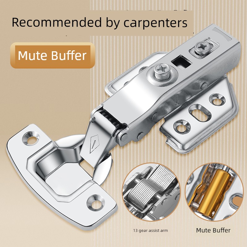 Hinge Stainless Steel Aircraft Middle Bend Hinge Spring Damping Buffer Hardware Accessories Foldable Cabinet Door Hinge