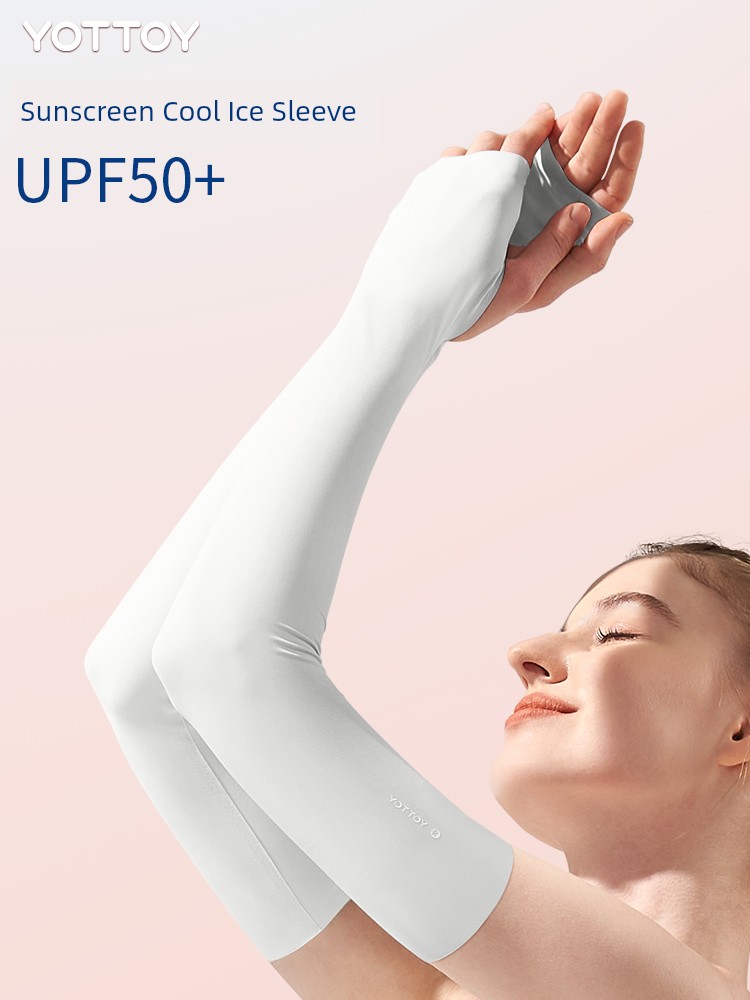 Ice Sleeve Sunscreen UV Protection Thin Women's Viscose Fiber Oversleeve Outdoor Cycling Special Arm Guard Summer Cooling Sense Breathable New