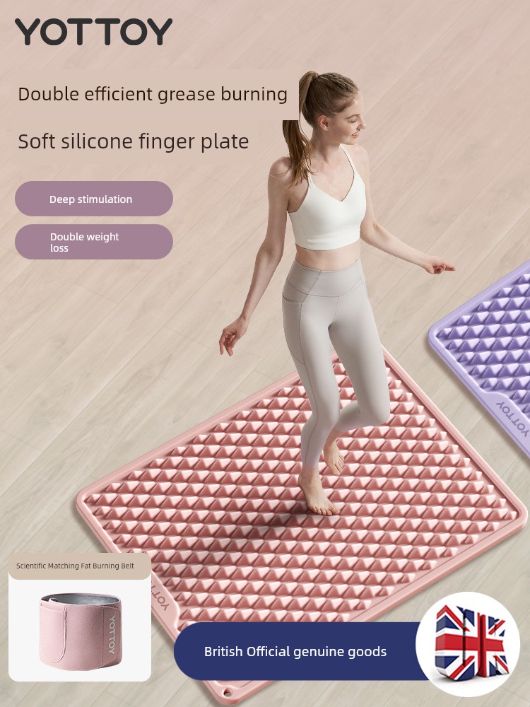 Yottoy Weight Loss Soft Silicone Anti-Slip Bath Mat Super Jogging Foot Massage Cushions Device in Place Foot Pad Running Indoor Foot Step